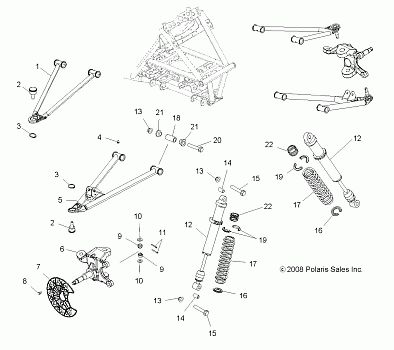 SUSPENSION, FRONT - A11GP52AA (49ATVSUSPFRT09OUT525IRS)