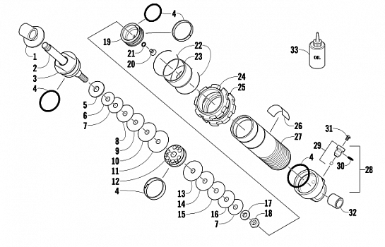 REAR SUSPENSION FRONT ARM SHOCK ABSORBER