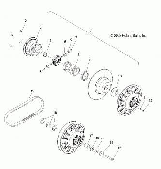 DRIVE TRAIN, CLUTCH, SECONDARY - S17EEG6PSA/PSL (49SNOWDRIVENCLUTCH09ASLT)