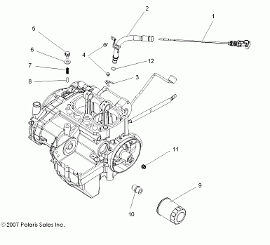 ENGINE, DIPSTICK and OIL FILTER - R13XE76AD/EAI (49ATVDIPSTICK08VISTA)