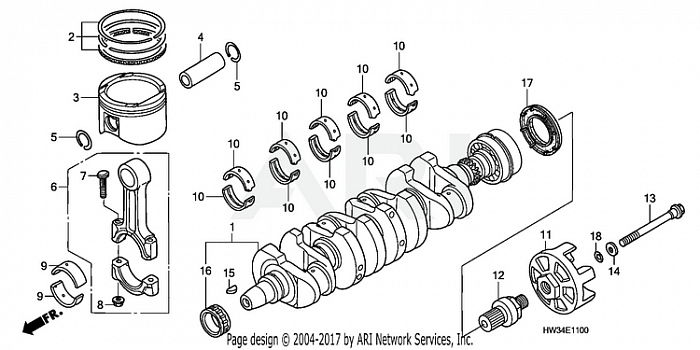 CRANKSHAFT + PISTON