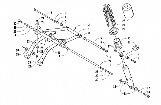 REAR SUSPENSION FRONT ARM ASSEMBLY