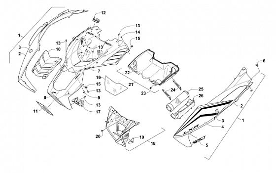 HOOD AND AIR INTAKE ASSEMBLY