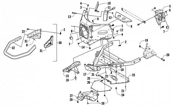 FRONT BUMPER AND FRAME ASSEMBLY