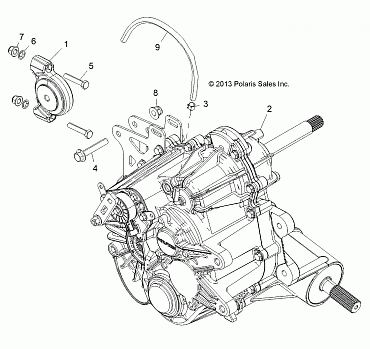 DRIVE TRAIN, MAIN GEARCASE MOUNTING - R14WH88A/9EA ALL OPTIONS (49RGRGEARCASEMTG14CREW)