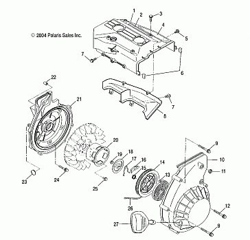 BLOWER HOUSING and RECOIL STARTER - S05NJ5BS/A (4992769276C12)