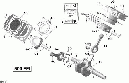 Crankshaft, Piston And Cylinder OUTLANDER
