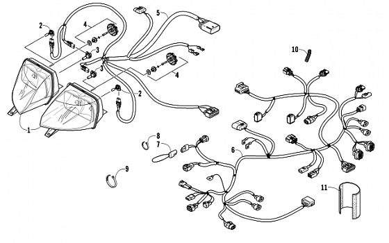 HEADLIGHT AND WIRING ASSEMBLIES