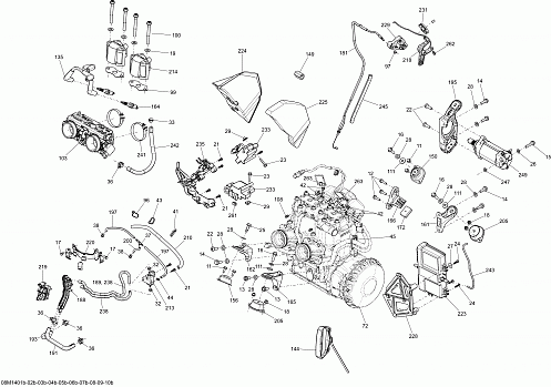 Engine And Engine Support 800R ETEC_08M1403b