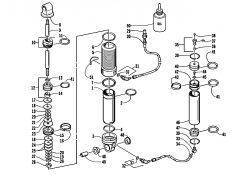 REAR SUSPENSION FRONT ARM SHOCK ABSORBER