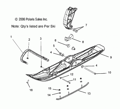 SKI ASSEMBLY - S07PL7JS/JE (49SNOWSKIASM600RMK)