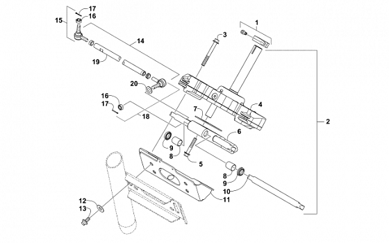 RACK AND PINION ASSEMBLY (SER. # 309156 AND BELOW)
