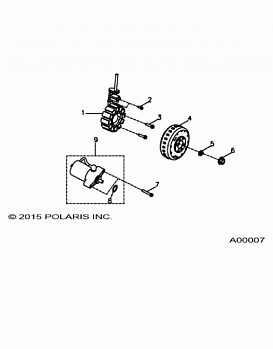ENGINE, STATOR and STARTING MOTOR - A19YAF11B5/N5 (A00007)