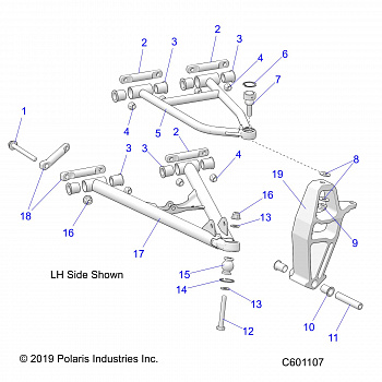 SUSPENSION, CONTROL ARMS and SPINDLE - S20CBA6GSL (C601107)