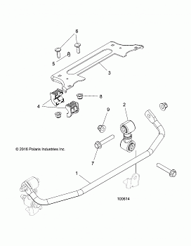 SUSPENSION, STABILIZER BAR, FRONT - A18DAA50B7 (100614)