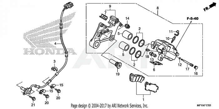 REAR BRAKE CALIPER (ABS)