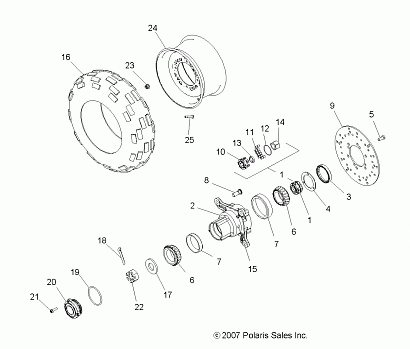 WHEEL, FRONT - A08BG50AA (49ATVWHEELFRT08SCRAM)