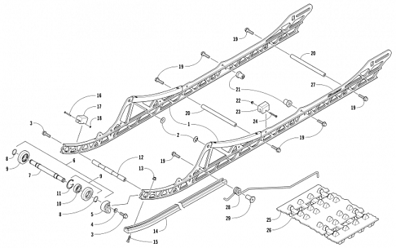 SLIDE RAIL AND TRACK ASSEMBLY