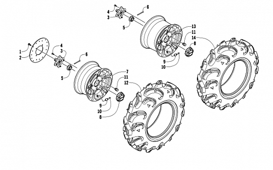 WHEEL AND TIRE ASSEMBLY