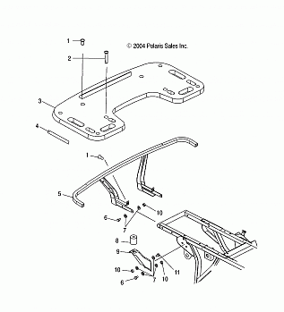 REAR RACK MOUNTING - A03CB32AA/FC (4994889488A06)