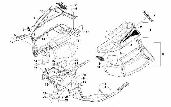 SKID PLATE AND SIDE PANEL ASSEMBLY