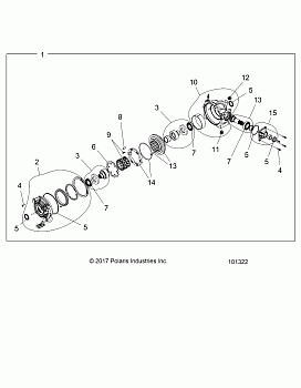 DRIVE TRAIN, FRONT GEARCASE INTERNALS (TO 8/7/2017) - A18SVE95BR (101322)