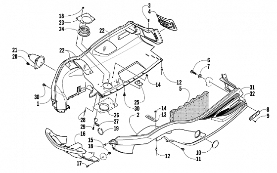 BELLY PAN AND FRONT BUMPER ASSEMBLY