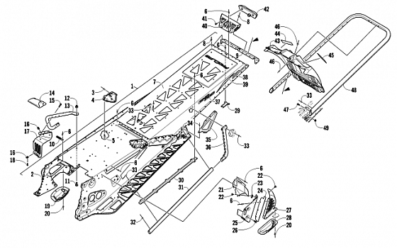 TUNNEL, REAR BUMPER, AND SNOWFLAP ASSEMBLY