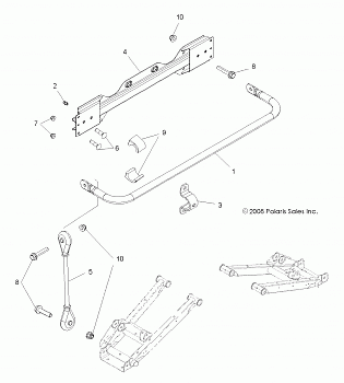 SUSPENSION, STABILIZER BAR, REAR - R13XE76AD/EAI (49RGRSTABILIZERRR09RZRS)