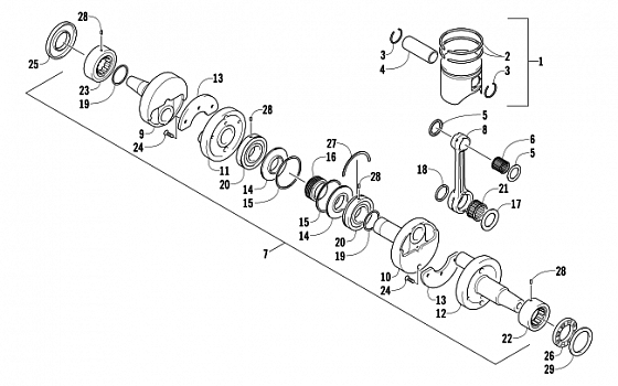 PISTON AND CRANKSHAFT