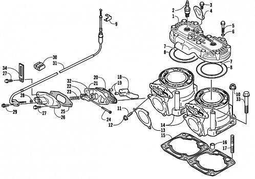 CYLINDER AND HEAD ASSEMBLY