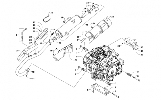 ENGINE AND EXHAUST