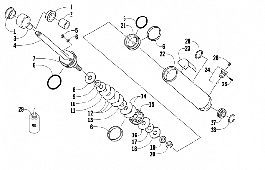 REAR SUSPENSION REAR ARM SHOCK ABSORBER