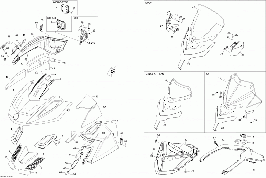 Hood, Windshield And Console