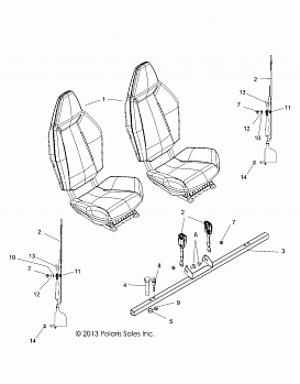 BODY, SEAT MOUNTING and BELTS - Z14VH57AD/6EAI/6EAW (49RGRSEATMTG14RZR570)