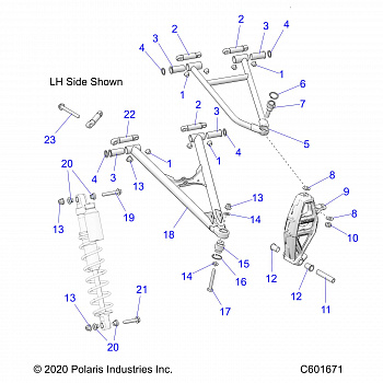 SUSPENSION, CONTROL ARMS and SPINDLE - S21TLC6RS/6RE ALL OPTIONS (C601671)