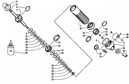 REAR SUSPENSION FRONT ARM SHOCK ABSORBER