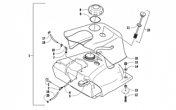 GAS TANK ASSEMBLY