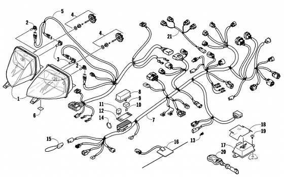 HEADLIGHT AND WIRING ASSEMBLIES