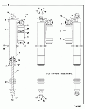 SUSPENSION, FRONT SHOCK INTERNALS - R19RGE99FF/SFF/PCF/PFF (700842)