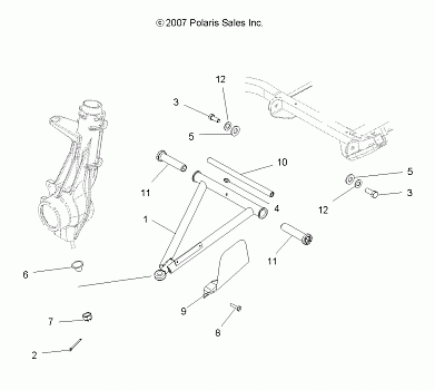 SUSPENSION, A-ARM and STRUT MOUNTING - A10NG50FA (49ATVAARM08SCRAM)