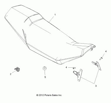 BODY, SEAT - A14GH8EFI (49ATVSEAT13850SCRAM)