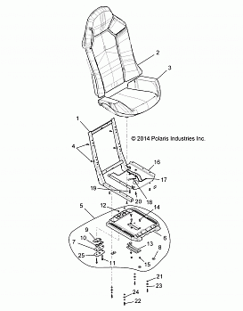 BODY, SEAT ASM. AND SLIDER - Z18VDE92LS (49RGRSEAT15RZR900)