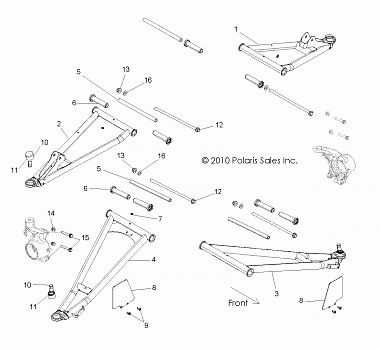 SUSPENSION, FRONT CONTROL ARMS - R12VE76FX/FI (49RGRSUSPFRT11RZRSI)