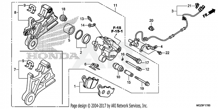 REAR BRAKE CALIPER