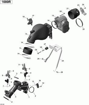 Air Intake Manifold And Throttle Body Turbo _18R1536