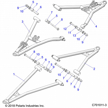 SUSPENSION, FRONT CONTROL ARMS - Z20ASA87B2/E87BH/BW/LW (C701011-3)