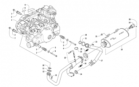 ENGINE AND EXHAUST