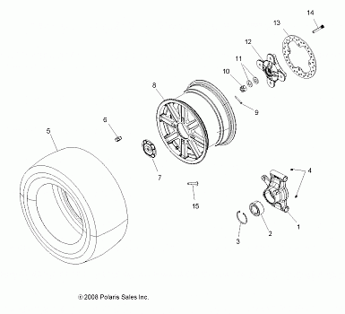 WHEELS, REAR and HUB - A20SVE95KR (49ATVWHEELREAR10SPXP850)