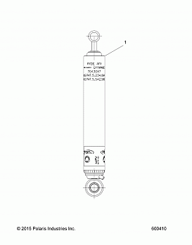 SUSPENSION, SHOCK, REAR TRACK (7043047) - S18CFF5BSL/BEL (600410)